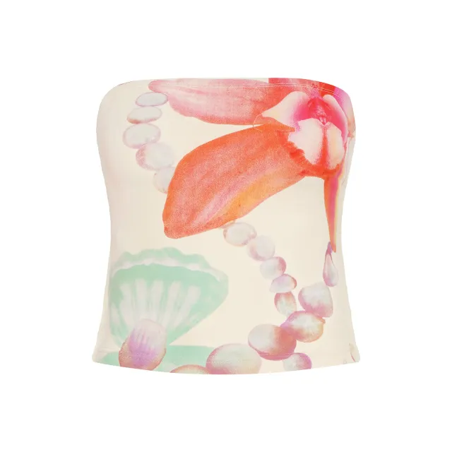 Girl's Younger Island Shell Flower Tube Top Vest Light Pink - Shop at LoveMi