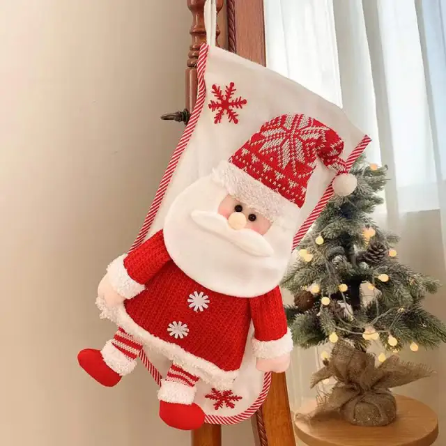 Christmas Decorations Knitted Three dimensional Snowman Gift Bag For The Elderly Fw101 Elderly - Shop at LoveMi
