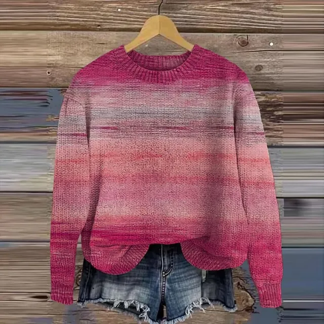 Women's Printed Wear Crew Neck Casual Sweater Jlnwy12Sx88 - Shop at LoveMi