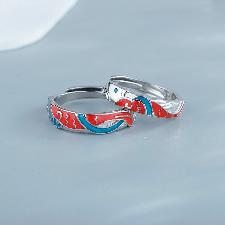 Title 4, New Koi Lover Ring Fashion Personality. Celebra...