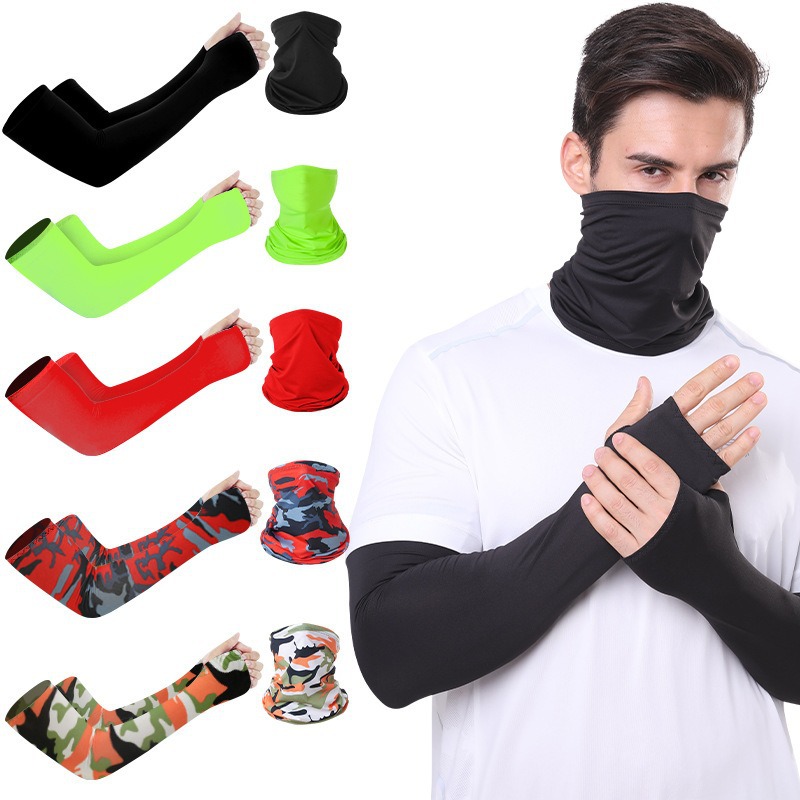 Sun-protective Sleeve And Neck Gaiter Combo (Royal blue