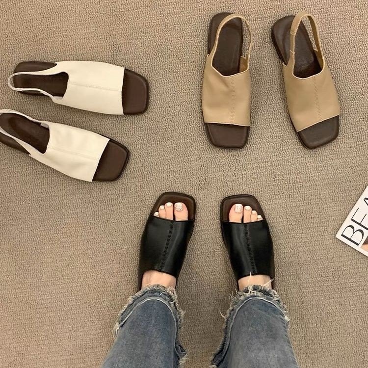 Womens Soft Flat Vintage-style Versatile Slippers