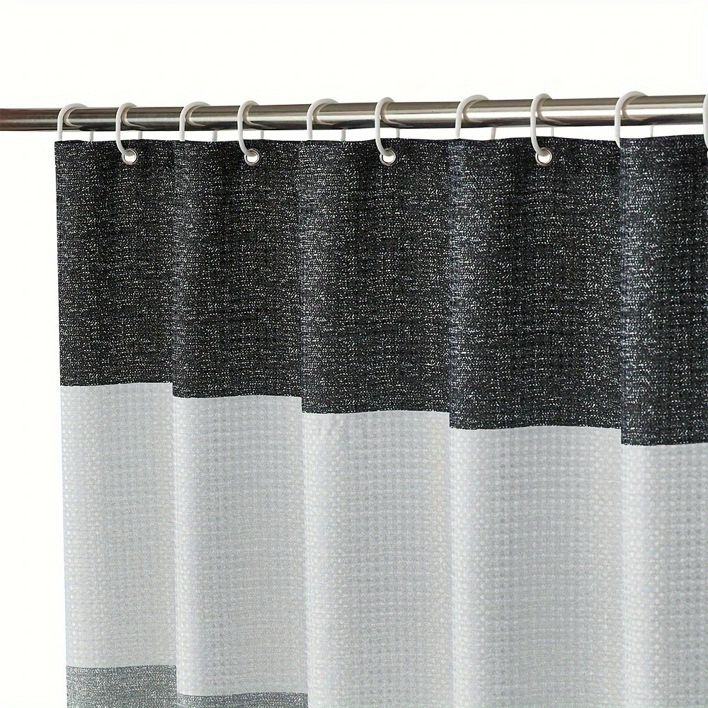 Pure Color Thick Stitching Shower Curtain