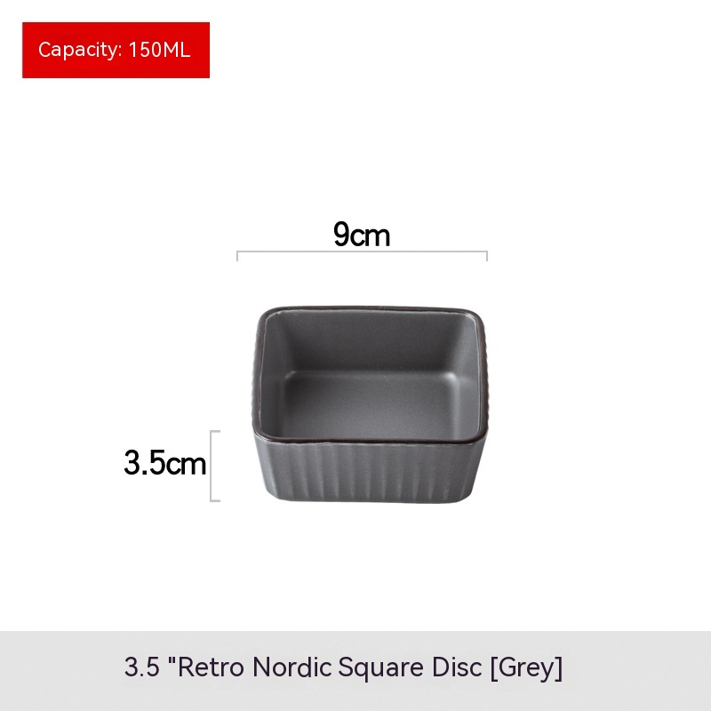 Square Dish Gray