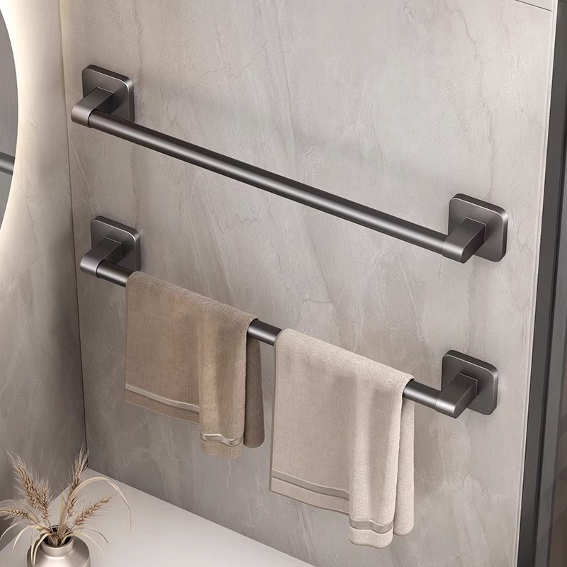 Punch-free Towel Bar Wall-mounted Shelf For The Bathroom Or Washroom