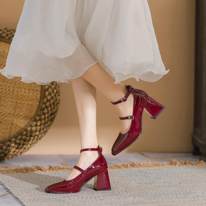 Patent Leather Square-Toe Heels, picture 4 of 4