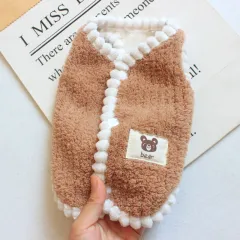 Dibi Bear Dog And Cat Clothes Corduroy Vest - Brown - View 1