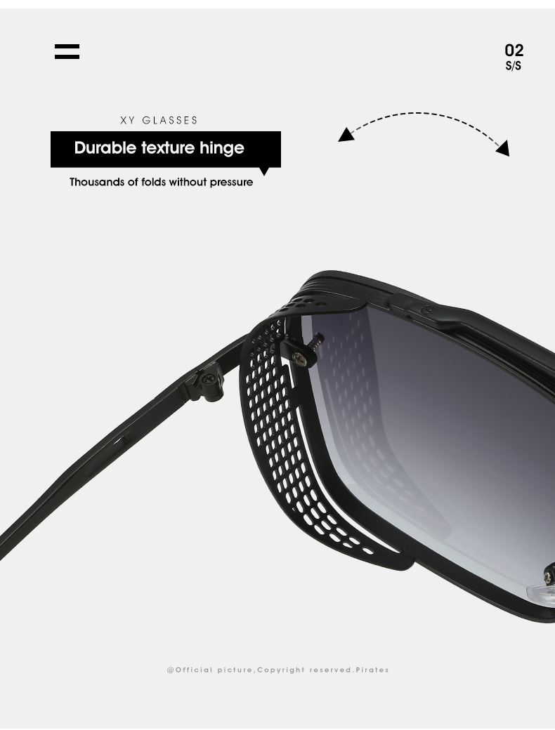 Gradient A Wire Fence Edge Retro Sunglasses - Image 5