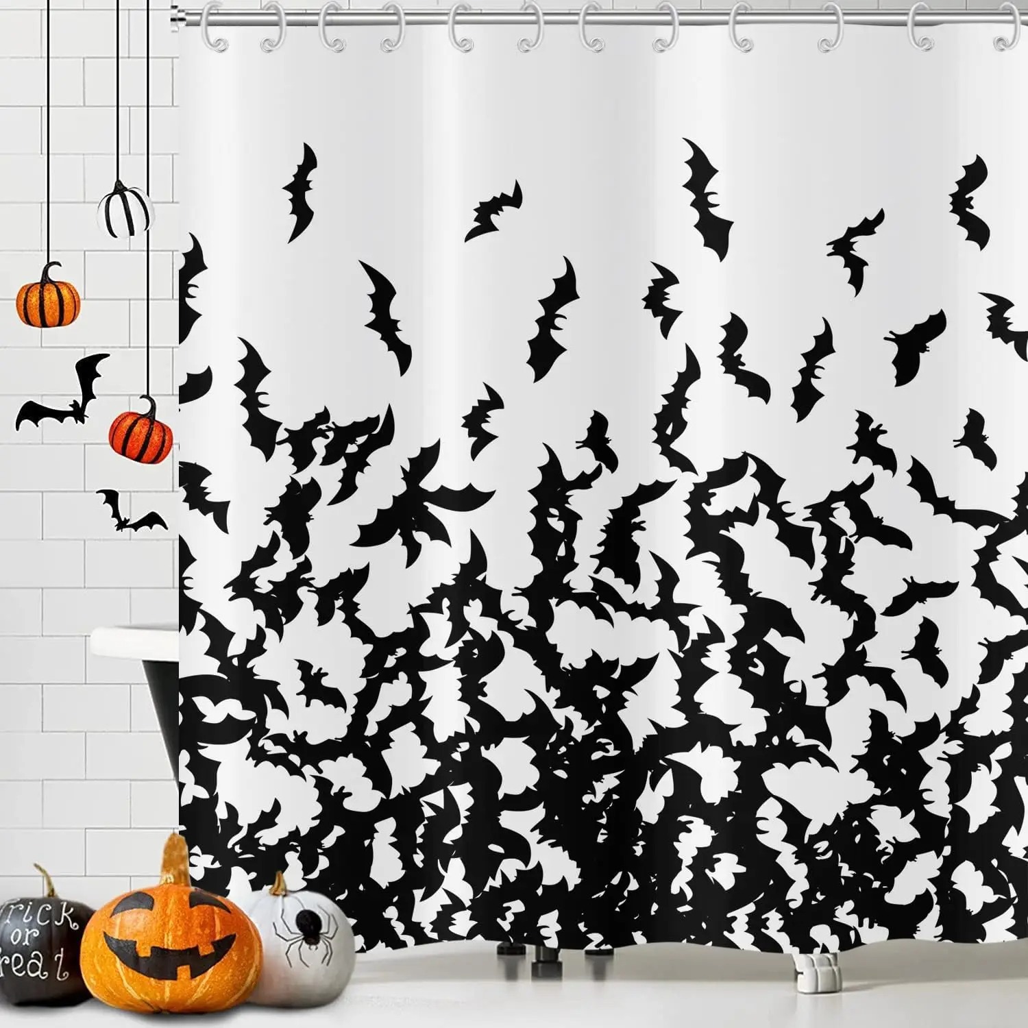 Halloween Series Digital Printed Decorative Shower Curtain