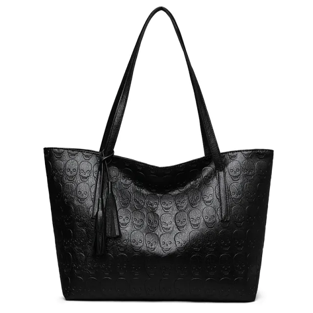 Fashion Large Capacity One shoulder Tote Women's Bag Versatile Crossbody Solid Color Black - Shop at LoveMi