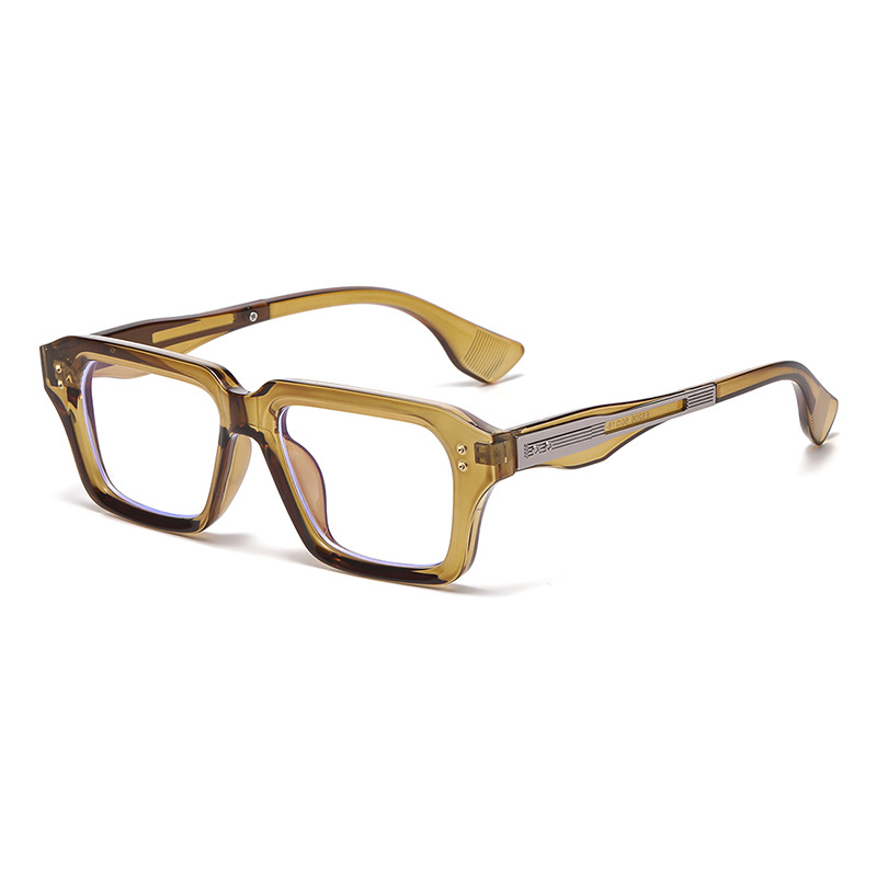 Square-rimmed Glasses European And American Beige Chic Watch The Trend