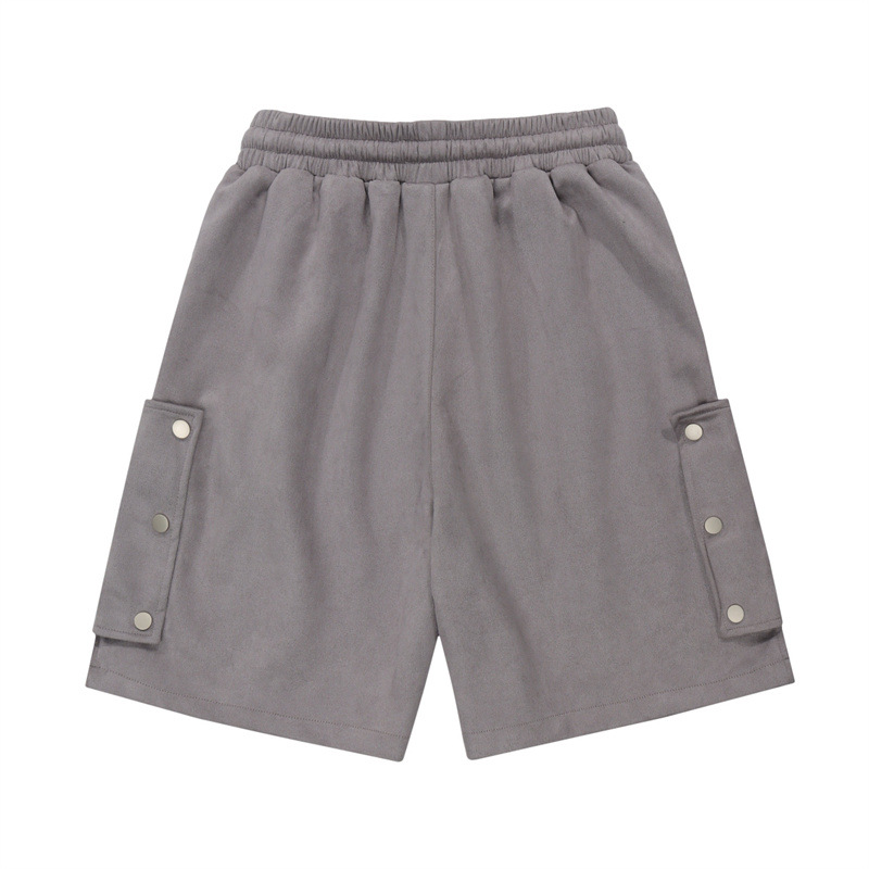 Personalized Suede Breasted Casual Shorts