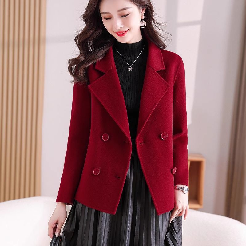Women's Loose-Fit Stylish Slim-Neck Wool Coat