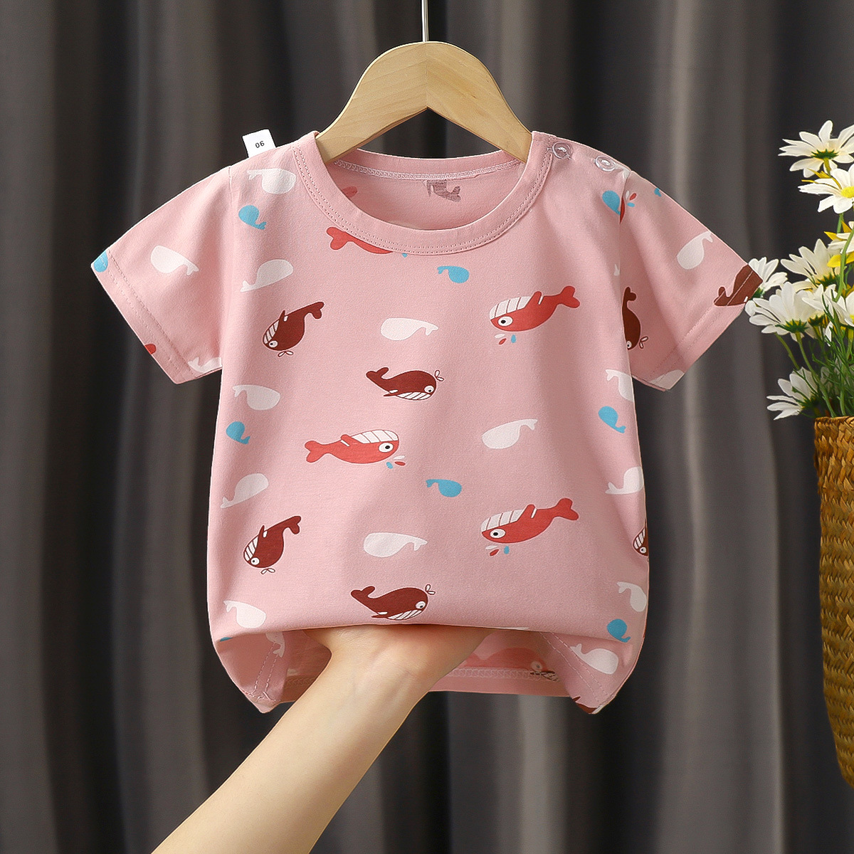 Short T Shirt Pink Whale