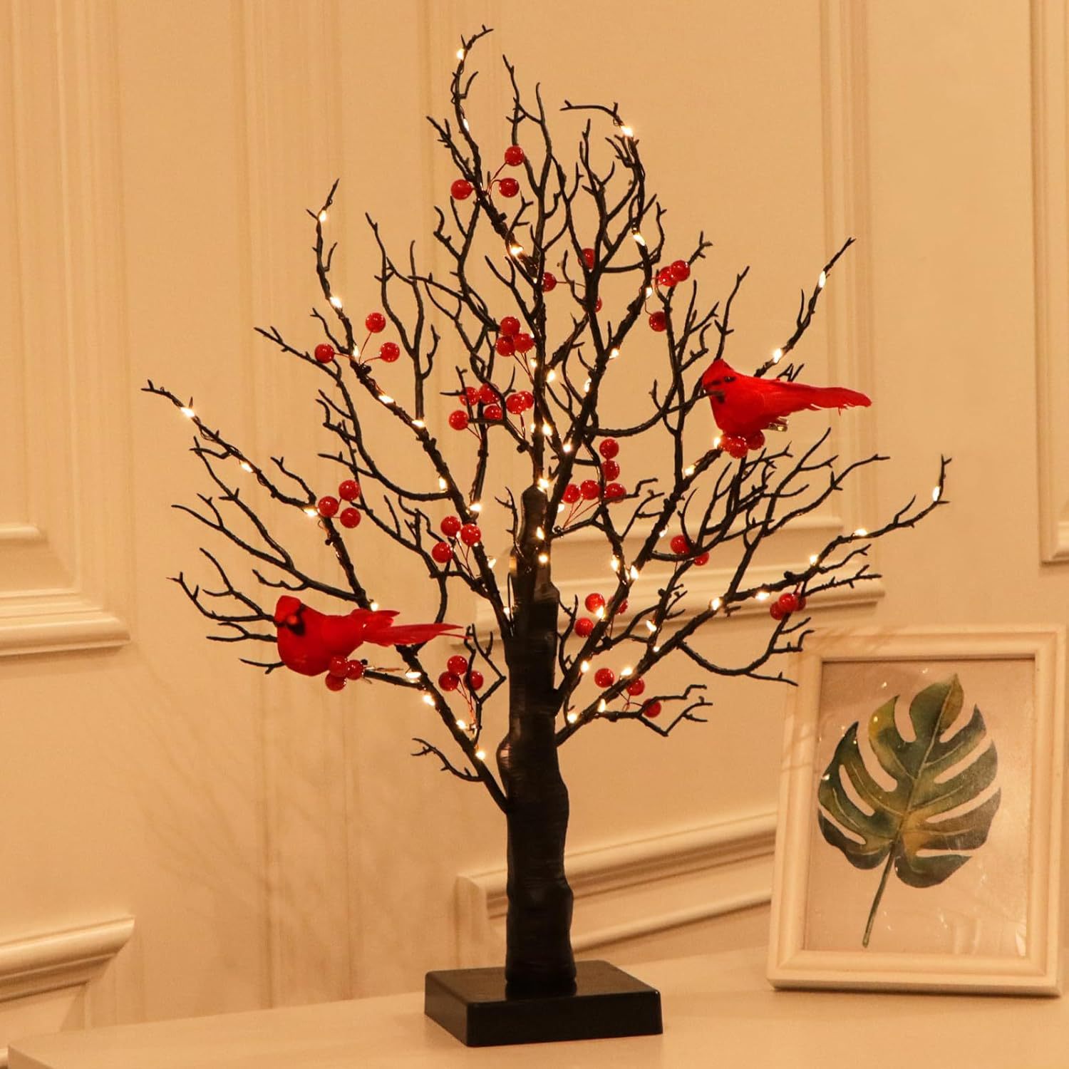 Red Bird Tree Lamp