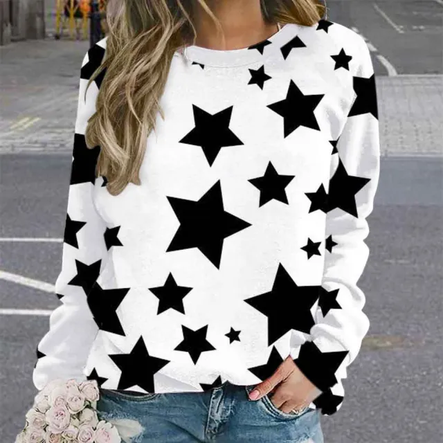Women's Tie dye Retro Printing 3D Digital Printing Sweater Ylwyxps049 Xxl - Shop at LoveMi
