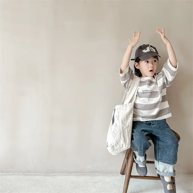 Children's Korean-style Fall Long T-shirt For Boys And Girls
