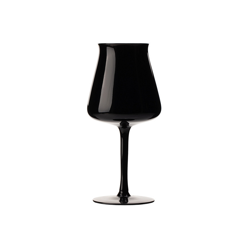 Black Porcelain Crystal Wine Glass - Image 3