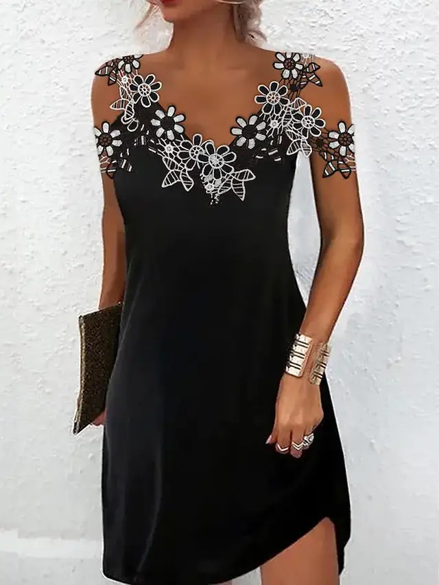 European And American Socialite Lady's Dinner Mature Elegant Women's Embroidery Dress