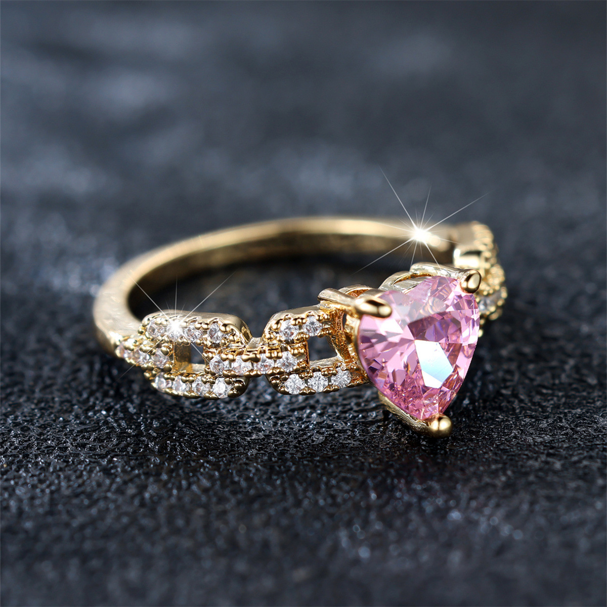 Fashion Personality Heart Shaped Love Simple Ring