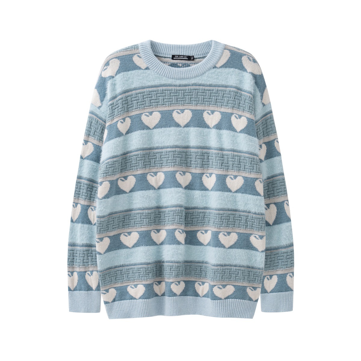 American Retro Contrast Color Knitted Sweater