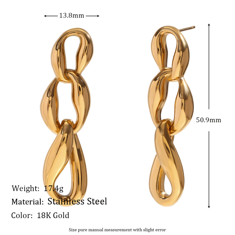 Fashion Simple Niche Creative Earrings Stainless Steel