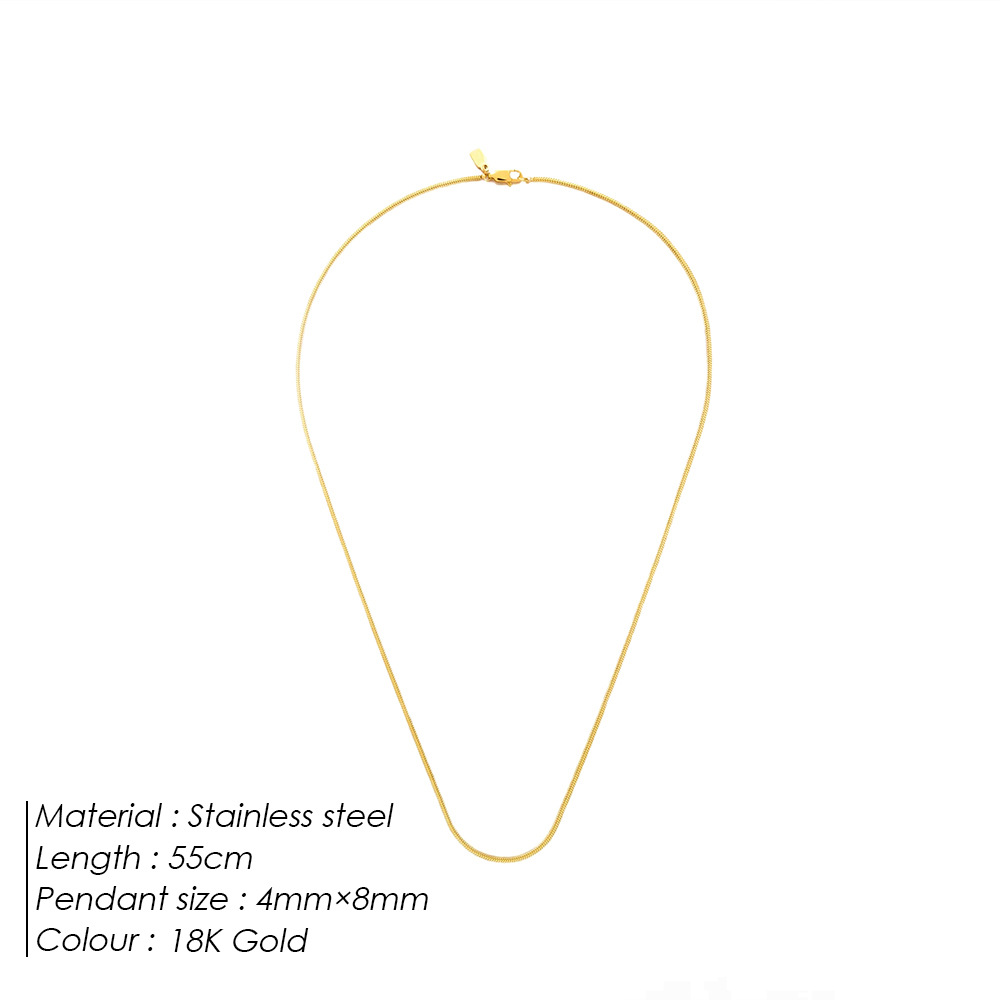 Hip Hop Style All-match Square Chain Necklace Niche Men's Fashion