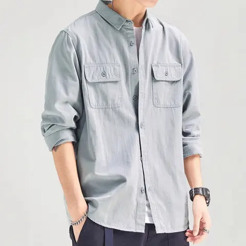 Design Sense Overalls Long Sleeve Shirt Men