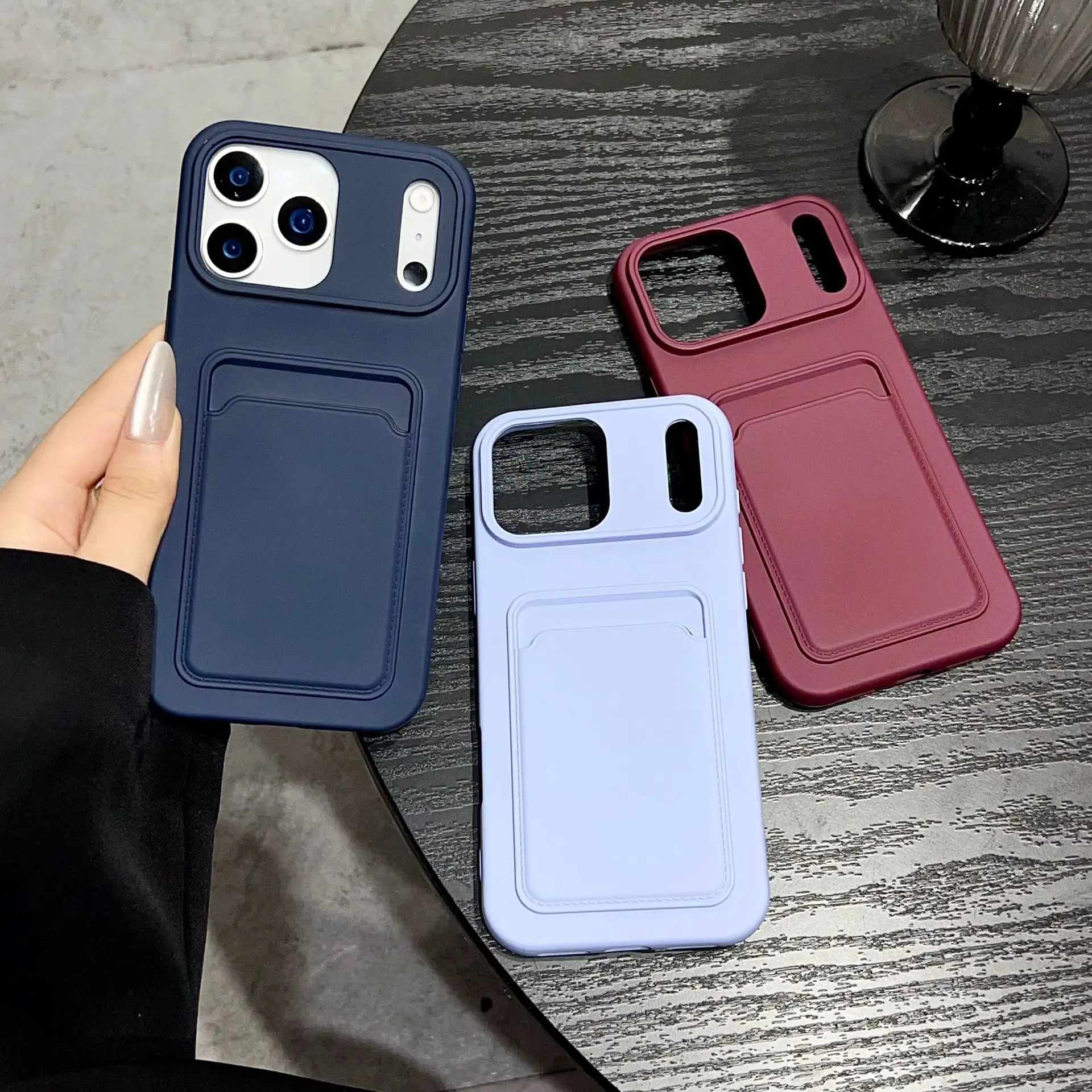 Card Slotted Holder Compatible Matte Solid Color