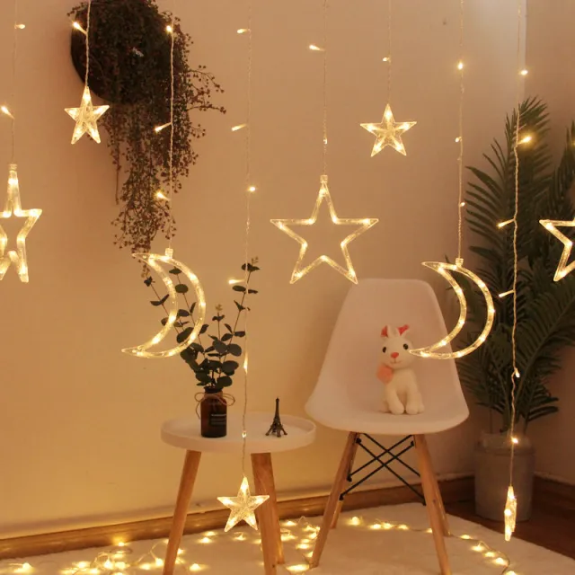 Star Light Lighting Colorful Light Starry Curtain Hanging Light Battery Curtain Lamp - Shop at LoveMi