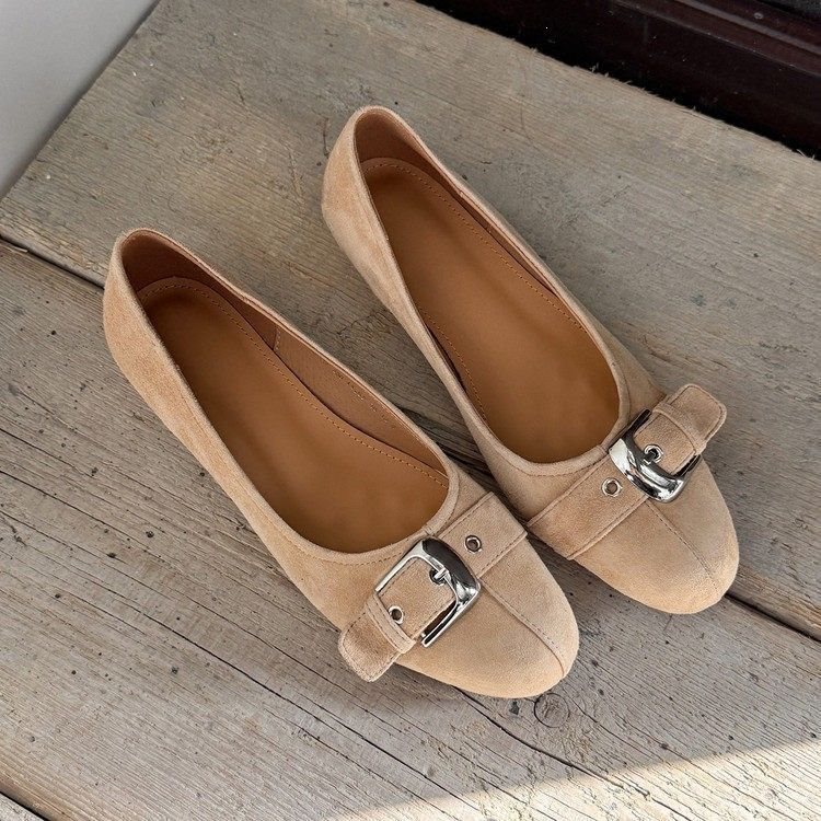 Spring Summer New Elegant Round-toe Low-cut Office Womens Shoes