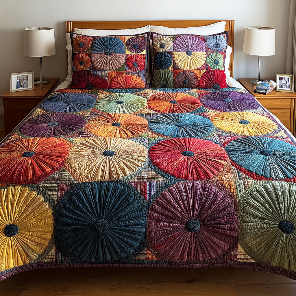 Kaleidoscope Pattern Bed Cover Three-Piece Set — foto 4