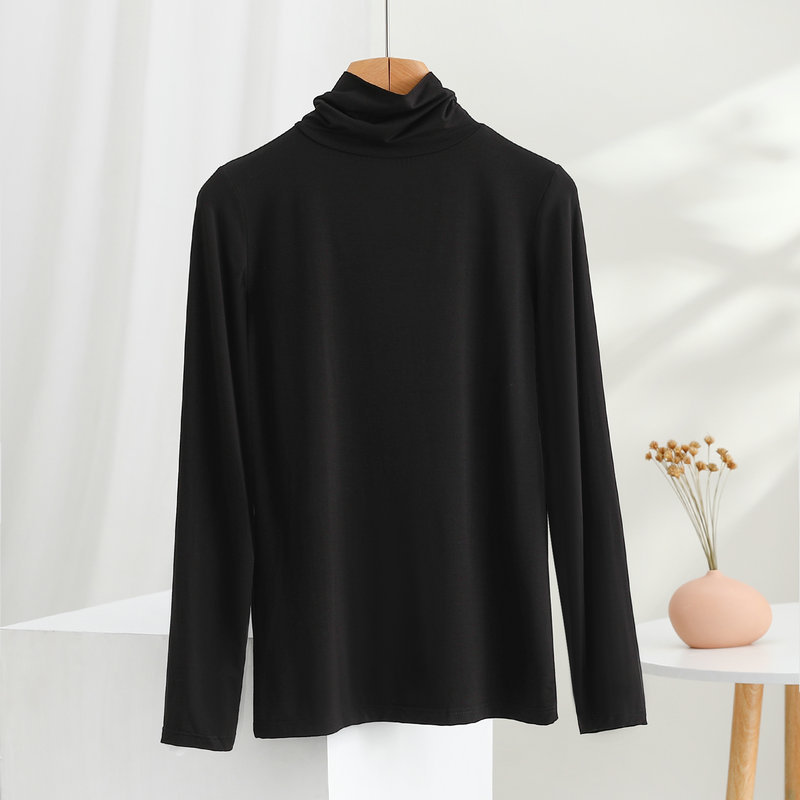Womens SpringSummer Spliced Relaxed-Neck Base Layer Top