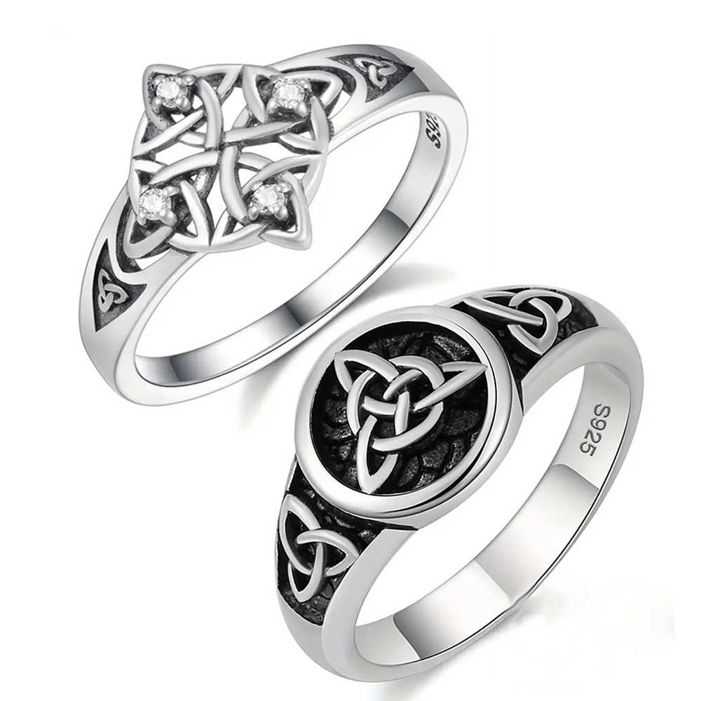 Vintage Thai Silver Celtic Knot Trinity Ring