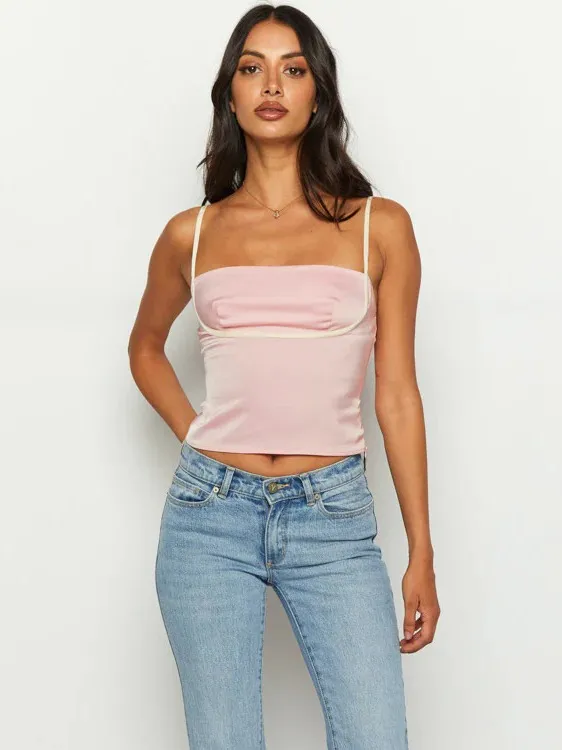 Casual Vest Women's Summer Wear Basic Style Simple Pink - Shop at LoveMi