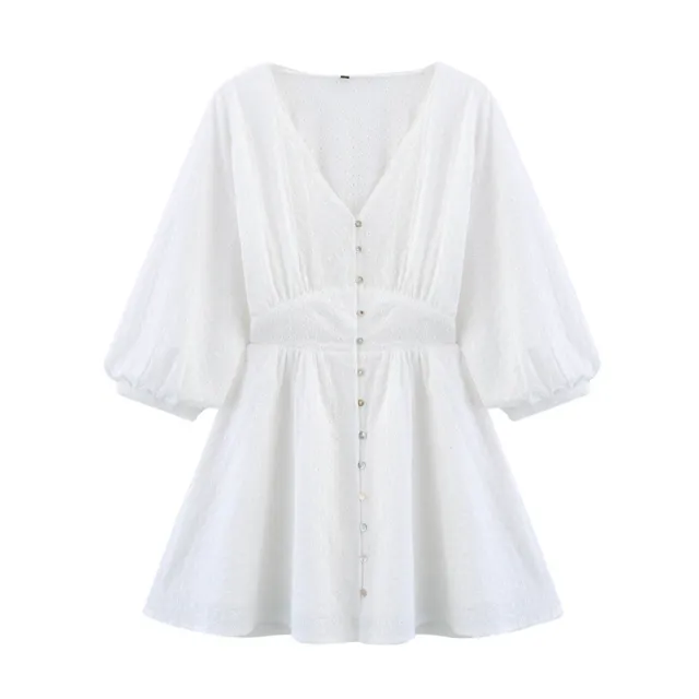 Fashion Hollowed out Embroidery Mini Dress - Shop at LoveMi