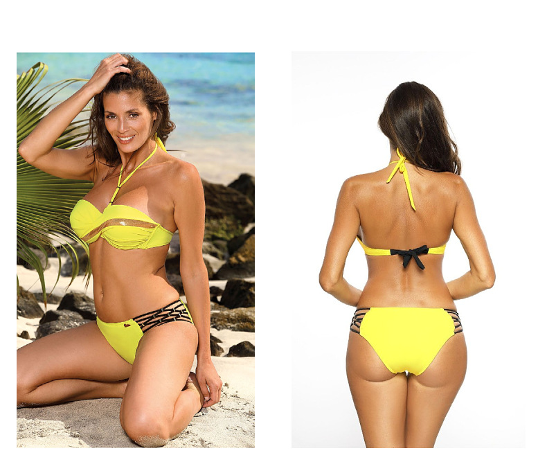 New Swimsuit Split Solid Color BIKINI Swimming Tide Swimsuit - Image 12