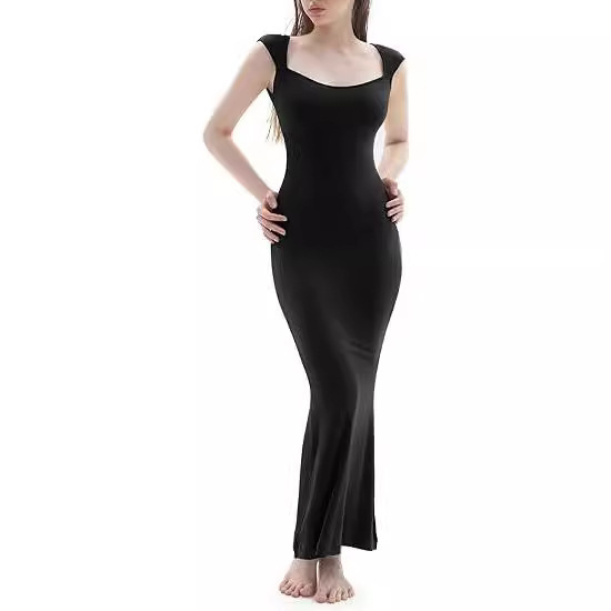 Womens Form-fitting Mermaid-style Long Dress