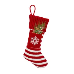 Christmas Cat And Dog Socks Gift Bag - Red Snowflake - View 1