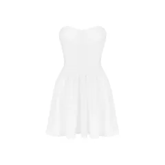Summer Women's Tube Top Dress - With Chest Cotton-M - View 1