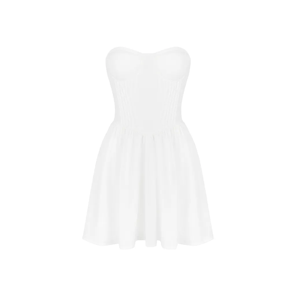 Summer Women's Tube Top Dress - With Chest Cotton