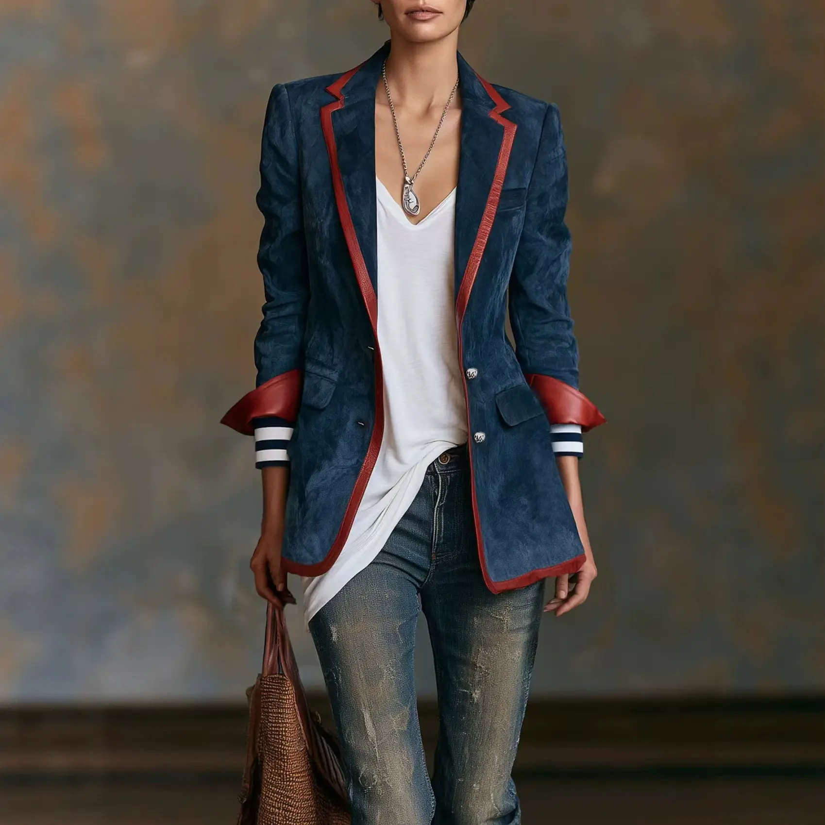 Fashionable Casual Blazer Vintage Top And Coat