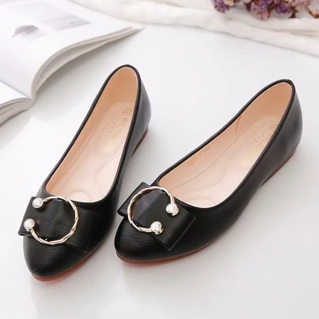 Soft Bottom Mary Jane Flat Low cut Shoes Black - Shop at LoveMi