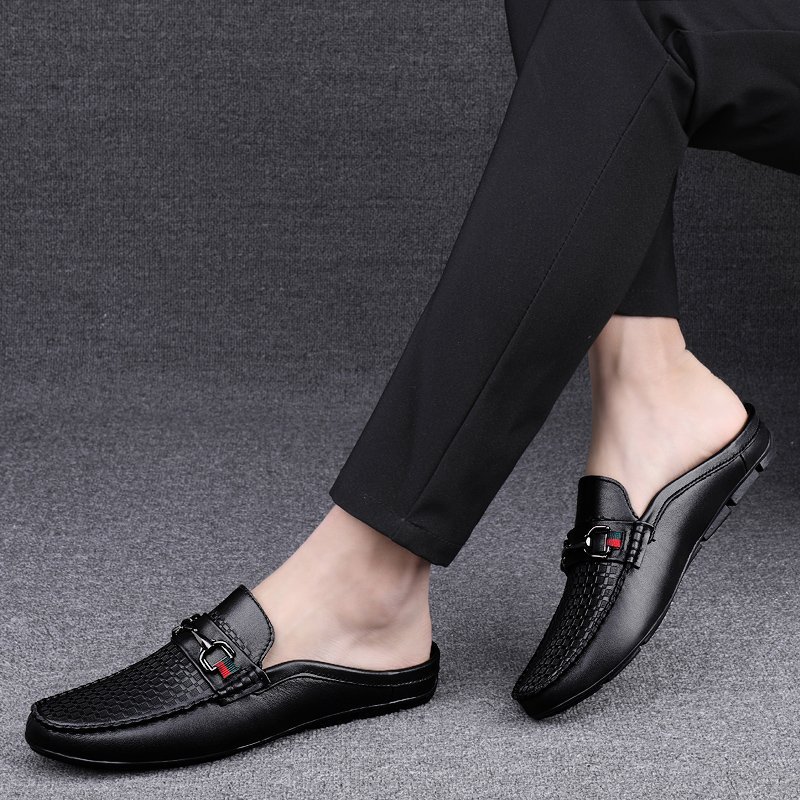 Title 6, Pantofole metà slip-on in pelle da uomo