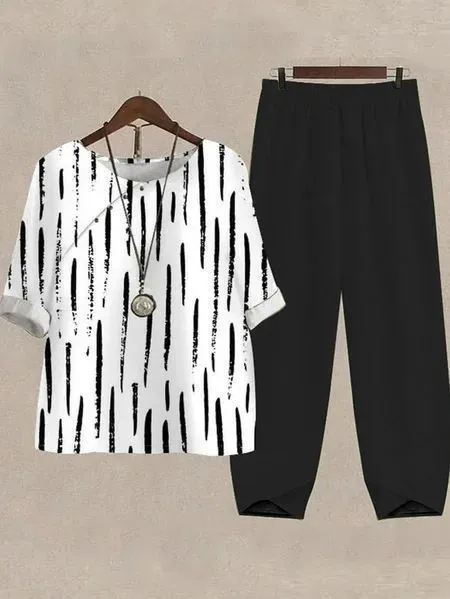 Half Sleeve Shirt Female Digital Women's Printed Wear Summer Suit - White