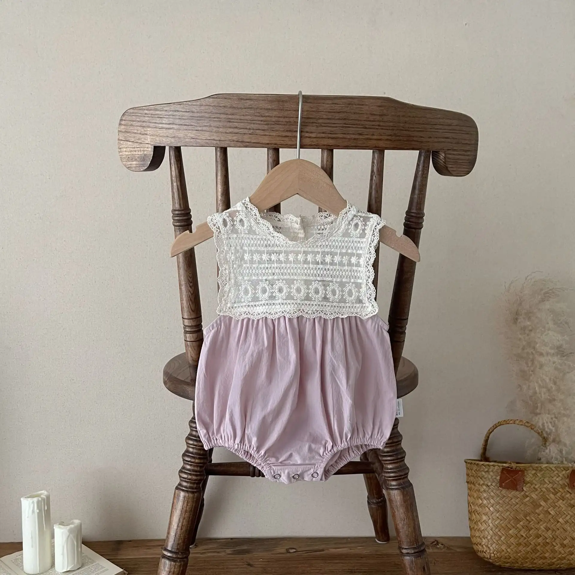 Infant Sisters Outfit Lace Embroidery Princess Vest Dress Female