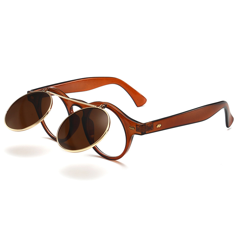 Women's Plastic Retro Flip Sunglasses - Image 4