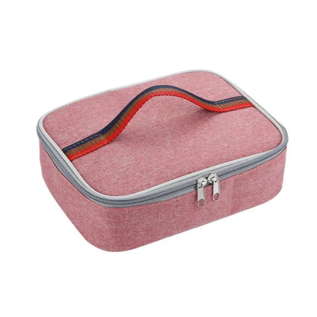 Japanese Oxford Cloth Portable Insulated Thick Aluminum Foil Lunch Thermal Bag Pink - Shop at LoveMi