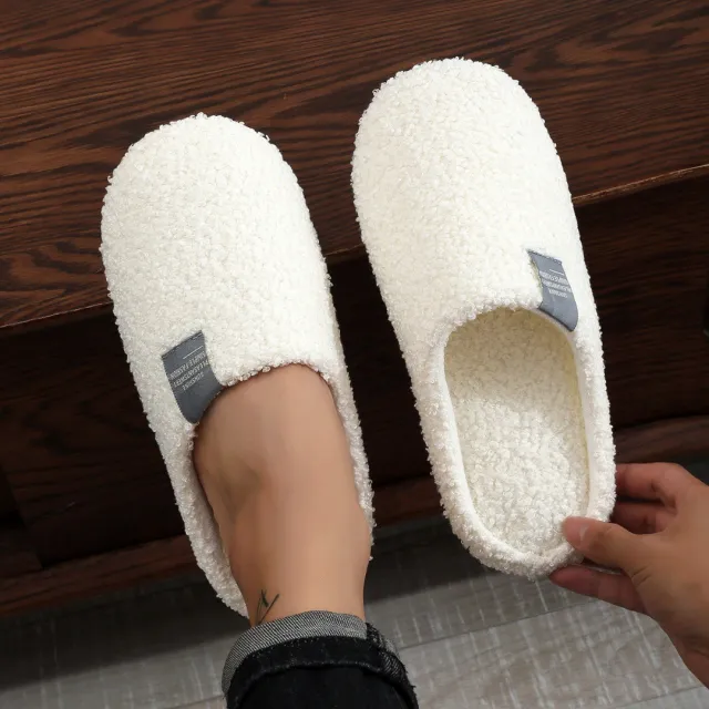 Simple, Lightweight And Silent Indoor Couple Slippers White - Shop at LoveMi