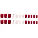 Christmas Jelly Glue Nail Sticker Wear Fake Nails view 3